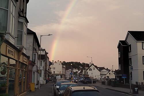 Rainbow over Sandgate High Street