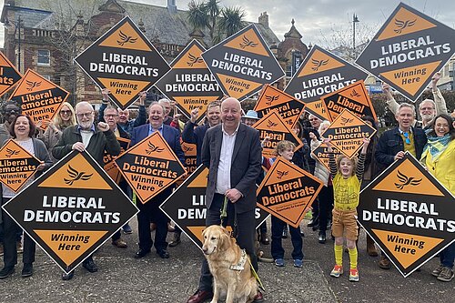 Steve Darling with local Lib Dem activists