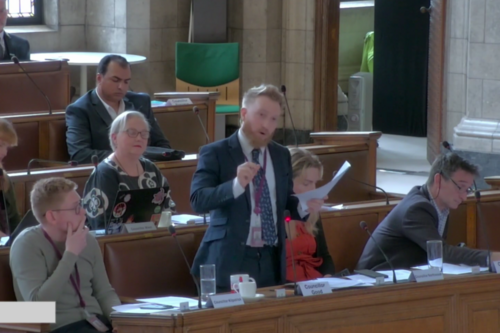 Cllr Alan Good Addressing Manchester City Council