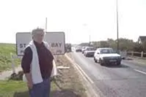 Cllr Julie White by the A259 in St Mary's Bay