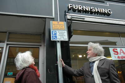 Chris Bramall & June Collins in the HIgh Street