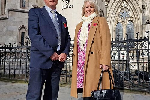 Lesley Rollings at the High Court