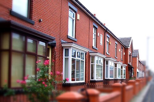 A row of houses.