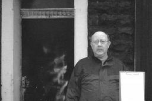 Local campaigner Roy davies with the petition against the proposed Chip Shop