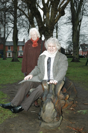 Chris Bramall & June Collins in the Park