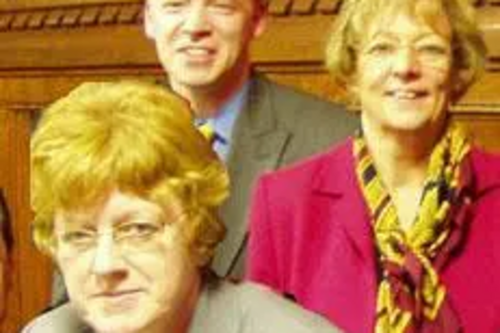 Stephen with Lib Dem MPs Sandra Gidley and Sue Doughty