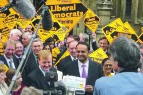 Parmjit Gill and Charles Kennedy meet the press on Parmjit's first day in Westminster